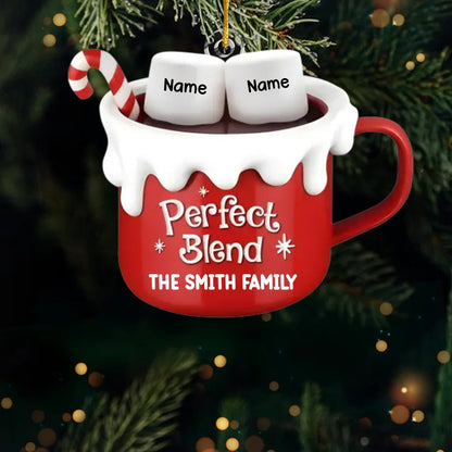 Perfect Blend - Family Personalized Custom Ornament - Acrylic Custom Shaped - Christmas Gift For Family Members