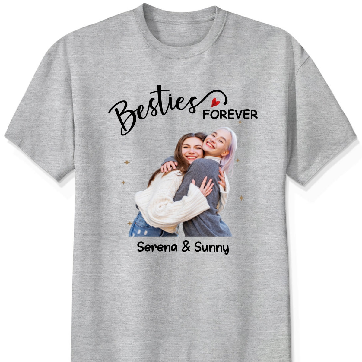 Custom Besties Photo Remove Background Personalized Shirt