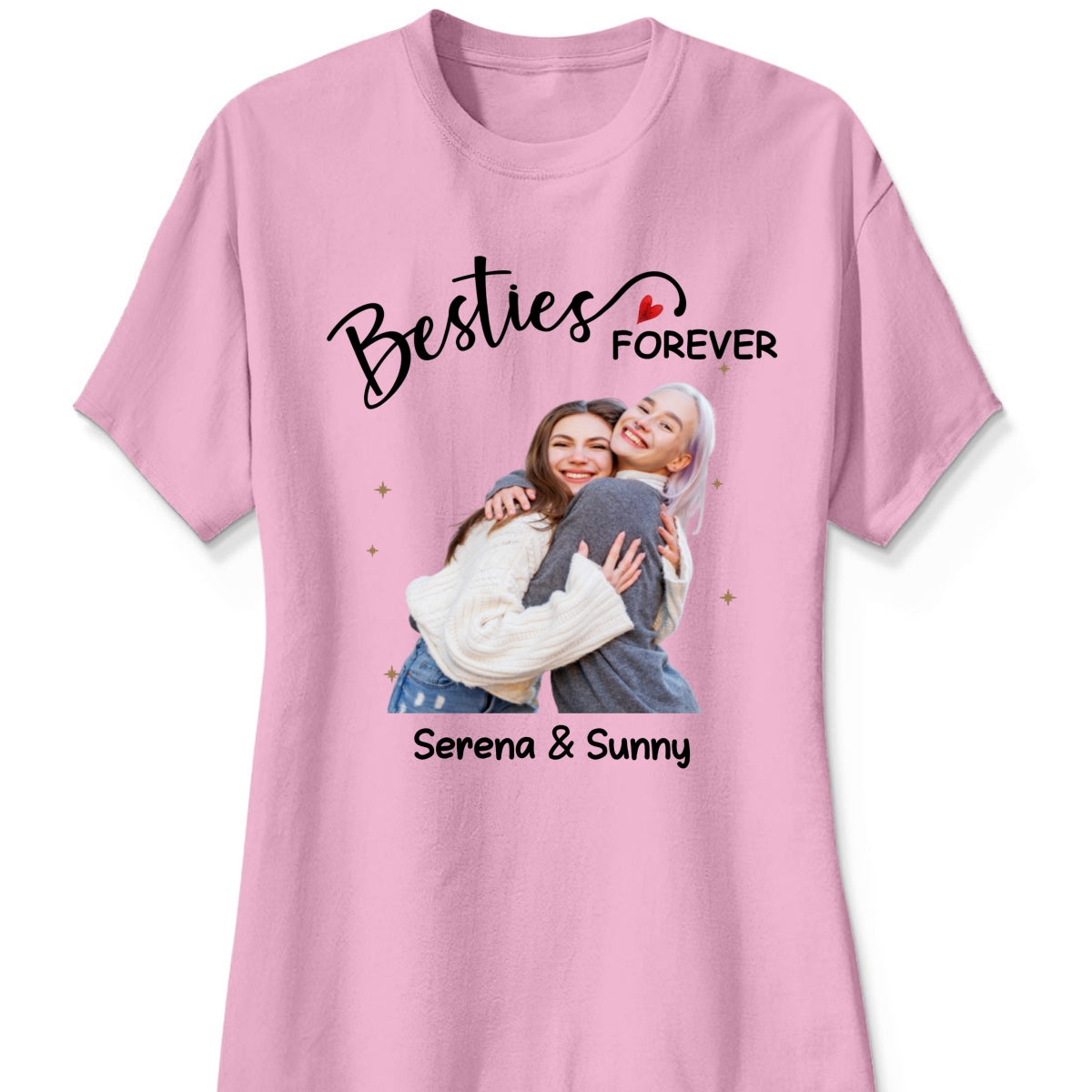 Custom Besties Photo Remove Background Personalized Shirt