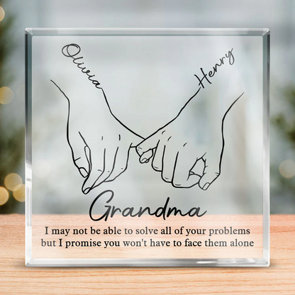 True Friends Are Great Riches - Bestie Personalized Custom Square Shaped Acrylic Plaque - Gift For Best Friends, BFF, Sisters