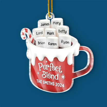 Perfect Blend - Family Personalized Custom Ornament - Acrylic Custom Shaped - Christmas Gift For Family Members